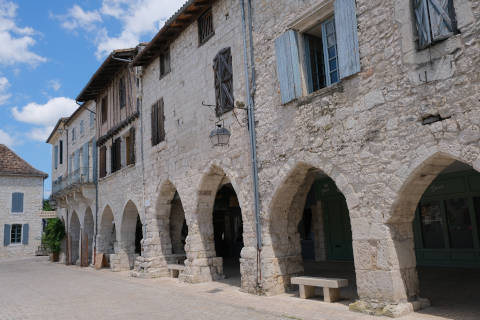 medieval town center in Eymet