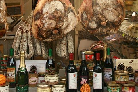 Local produce in Aurillac shop