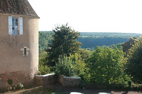 View across countryside from Avallon town centre