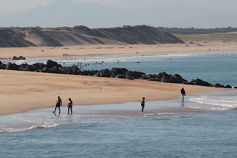 Beautiful sandy beach in Capbreton