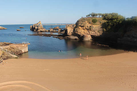 Beautiful sandy beach near Biarritz town centre