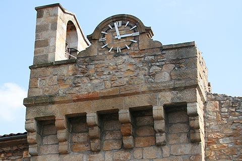 The belltower at the entrance to Montpeyroux