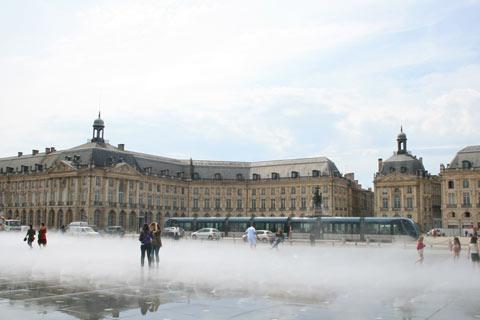 Renovated waterfront area of Bordeaux