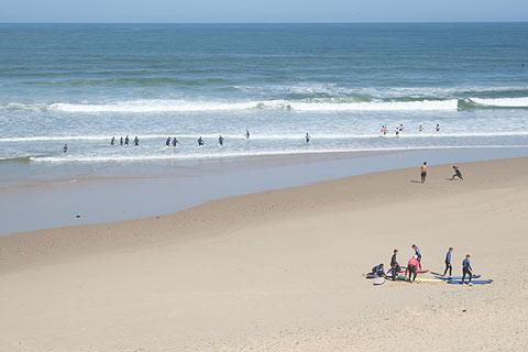 Surfing at carcans Plage