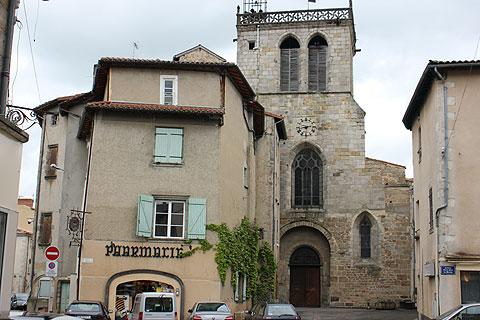 Church in Courpiere village centre