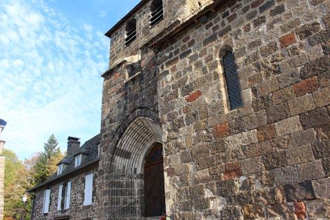 Entrance to Tournemire church