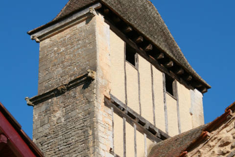 Belfry of church in Prats-du-Perigord