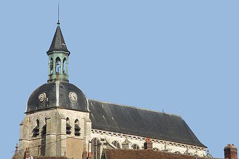 The belltower of Church of Saint-Jean in Joigny
