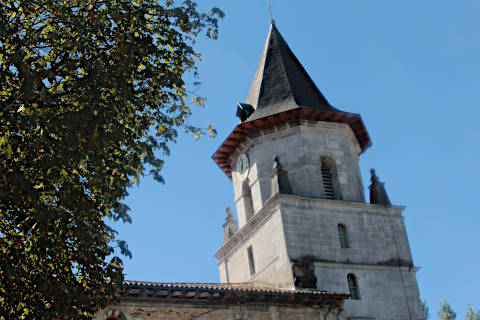 Tower of the church in Ainhoa