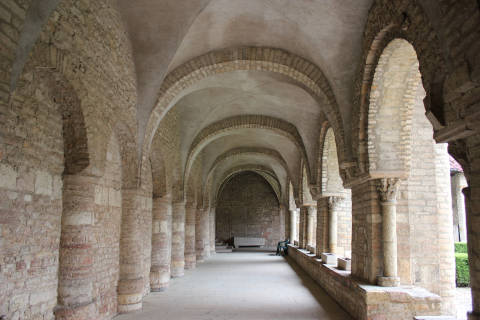 cloisters of the abbey in Tournus