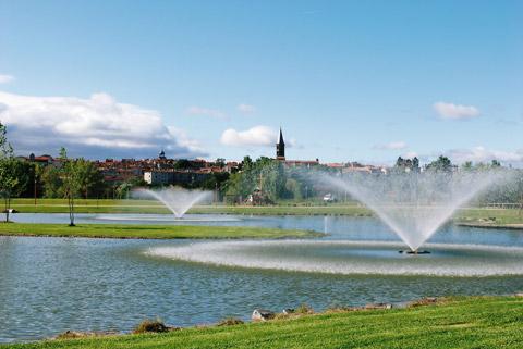 Fountains in Riom park