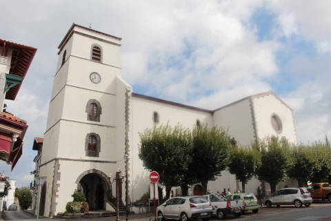 Exterior of the Church Saint-Vincent in Hendaye