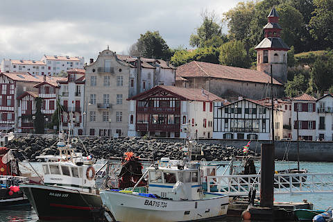 View of Ciboure across the port