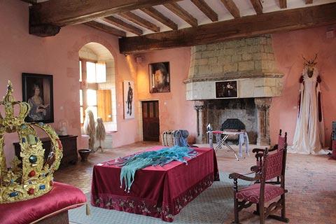 Salon in the Chateau du Rivau