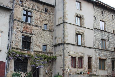 Street of ancient houses in Sauxillanges