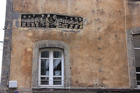 carved detail in ancient house in Clermont-Ferrand