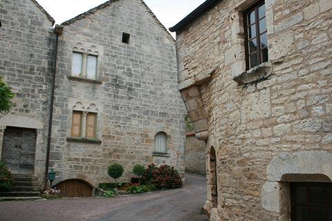 Quiet street in Flavigny village