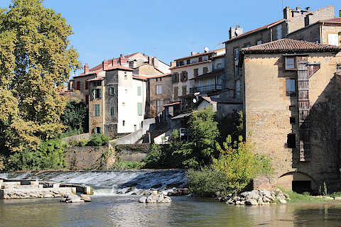 View of the river confluence in Mont-de-Marsan