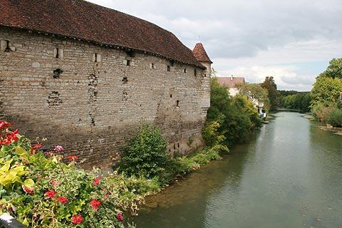 View along the river in Chablis