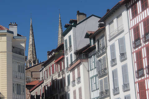 Cathedral seen from the old town in historic Bayonne