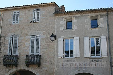 shopfronts in the town centre