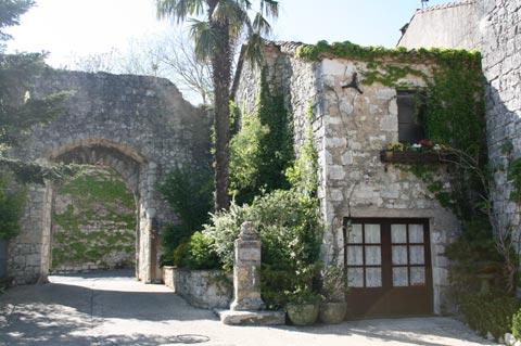small entrance gate through fortified walls