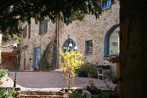 Attractive stone houses in Montpeyroux village