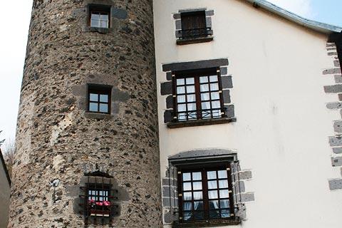 Medieval tower in centre of Orcival