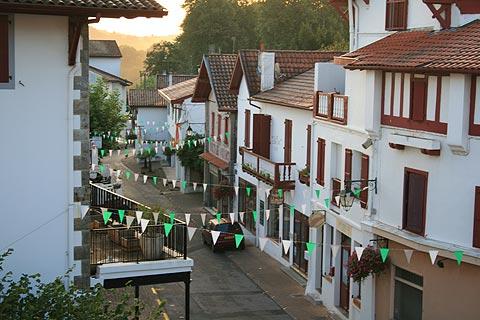 Basque street in old town of Cambo
