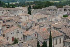 photo of Uzès medieval garden and towers