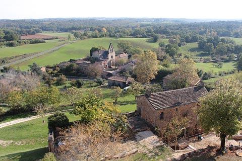 View from roof of Chateau de Biron