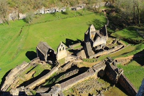 View from the donjon at Commarque Castle
