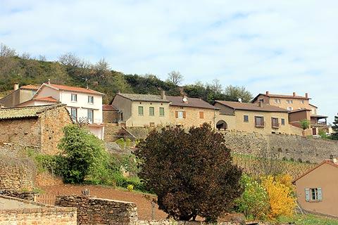 Stone houses in Solutre-Pouilly