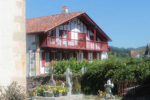 Traditional basque house in Sare